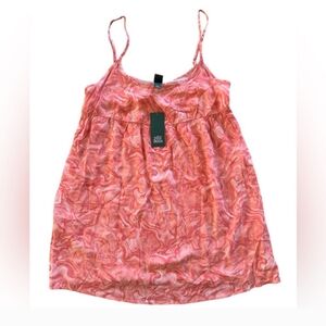 Wild Fable Mini Dress Orange Wave Print